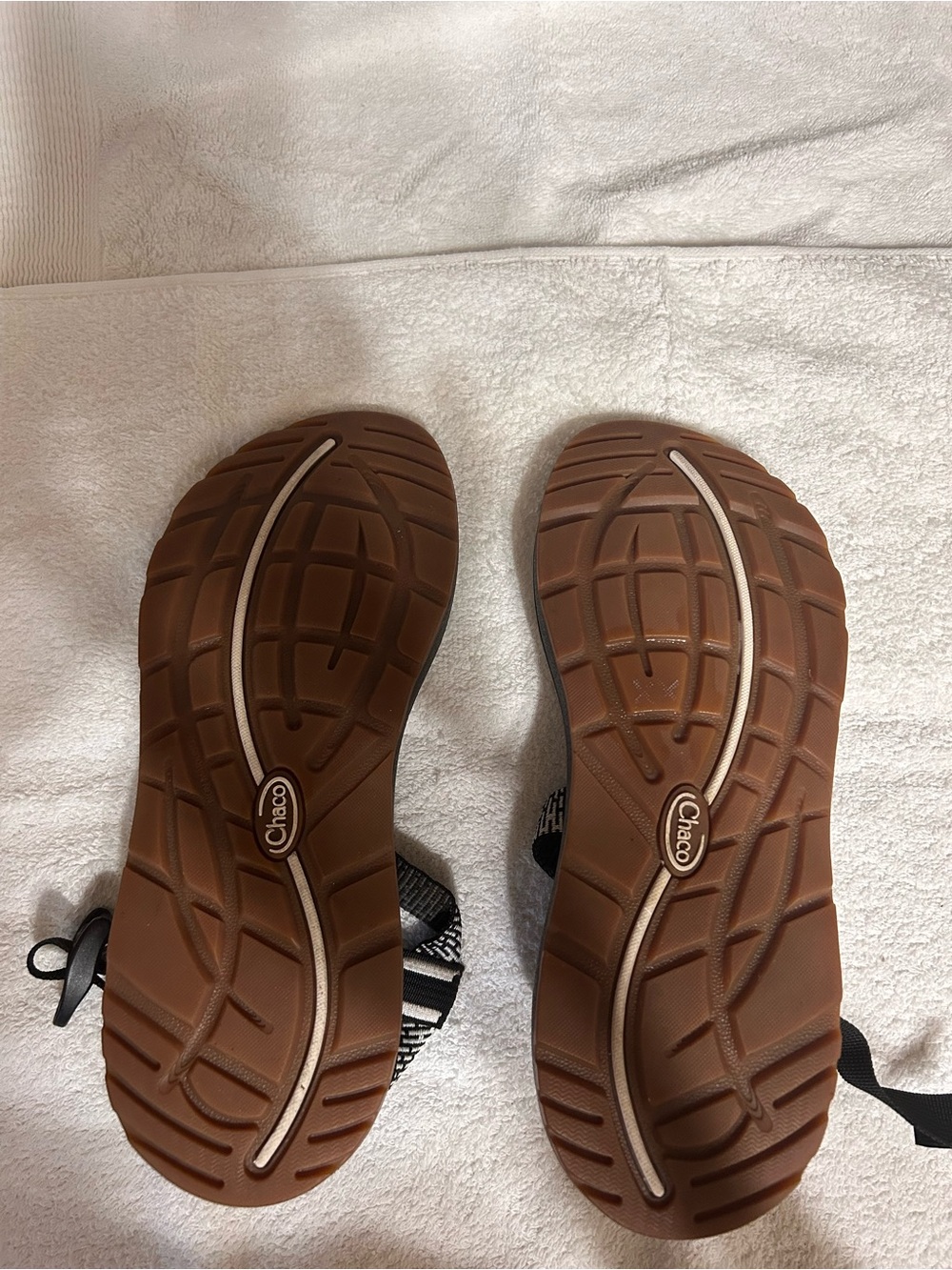 Chaco Z Women's Black Sandals with White-Patterned Straps - Picture 3 of 7